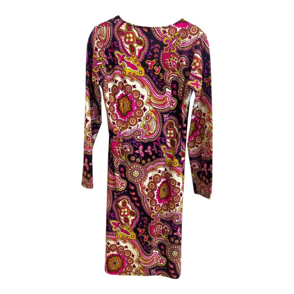 Jude Connally Diane Medallion Paisley Faux Wrap Dress sz Small NWT - Picture 2 of 8